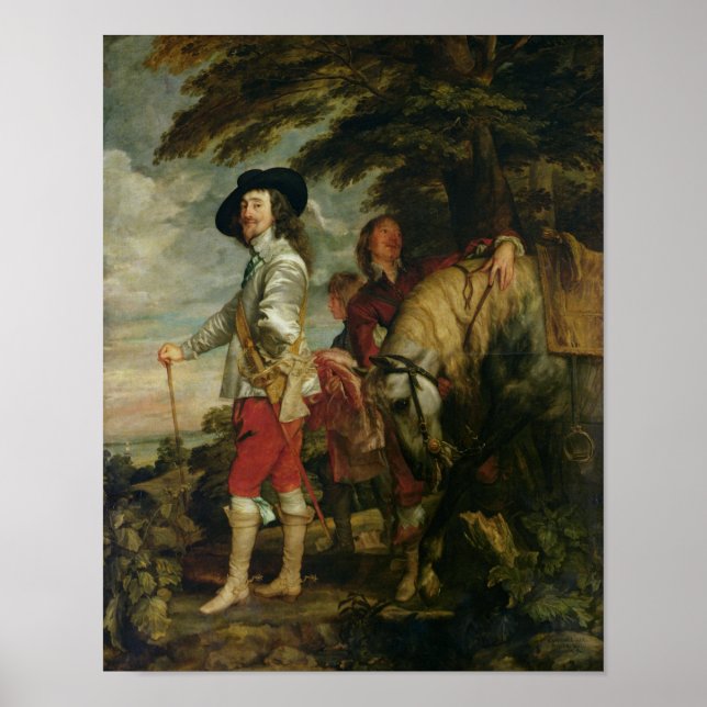 King Charles I  of England out Hunting, c.1635 Poster (Front)