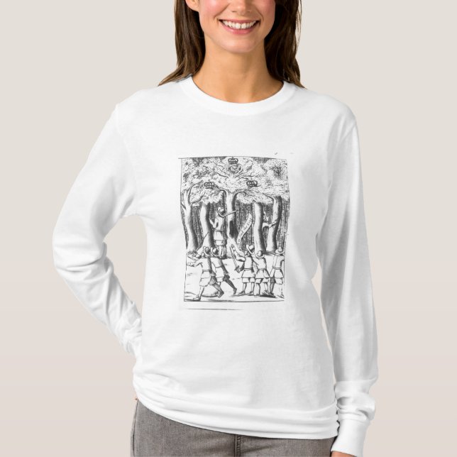 King Charles II  hiding in an oak tree T-Shirt (Front)