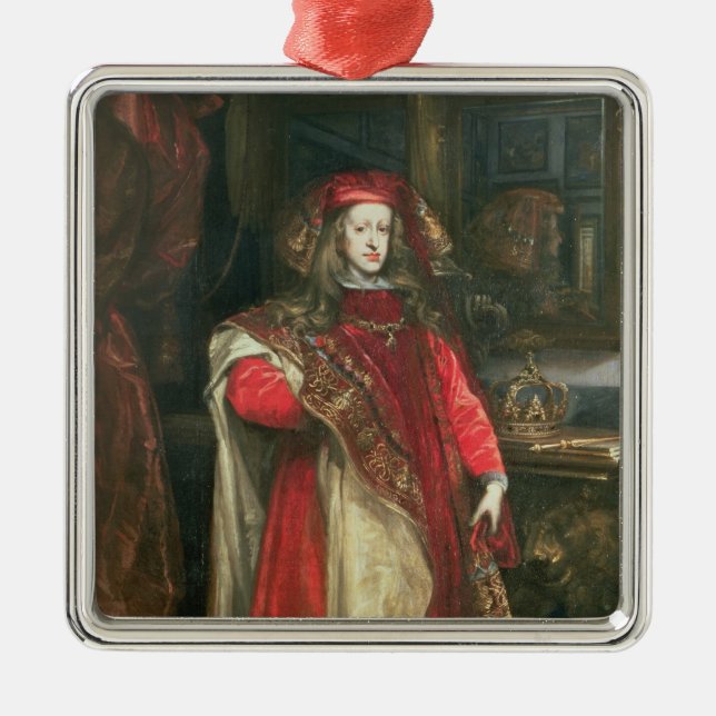King Charles II of Spain Metal Ornament (Front)