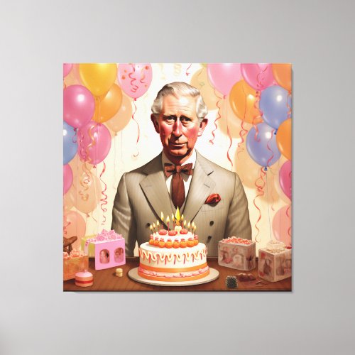 King Charles III Birthday Party Canvas Print