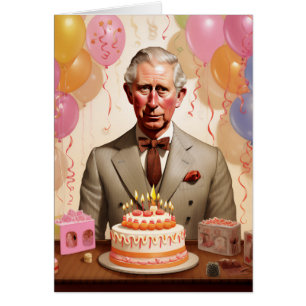 King Charles III Birthday Party Cards