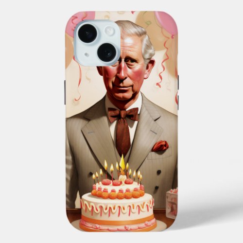 King Charles III Birthday Party iPhone 15 Case