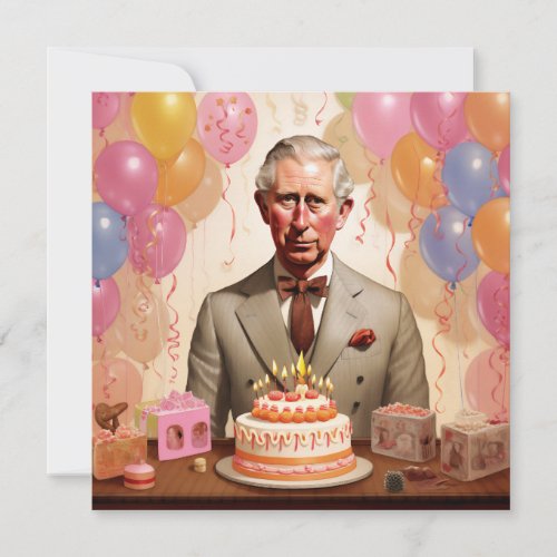King Charles III Birthday Party Invitation