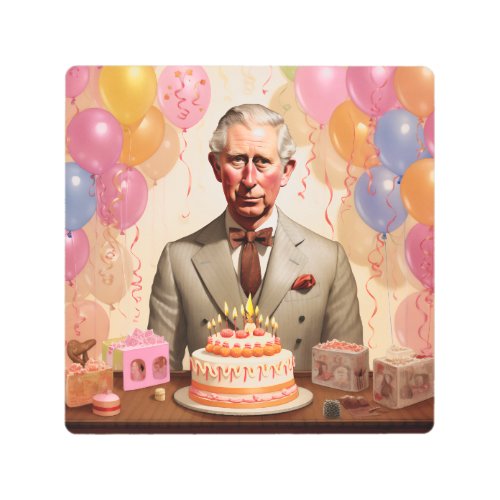 King Charles III Birthday Party Metal Print