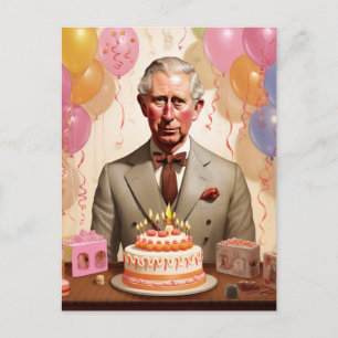 King Charles III Birthday Party Postcard