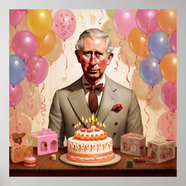 King Charles III Birthday Party Poster (Front)