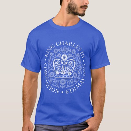 King Charles III British Coronation Logo Emblem T_Shirt