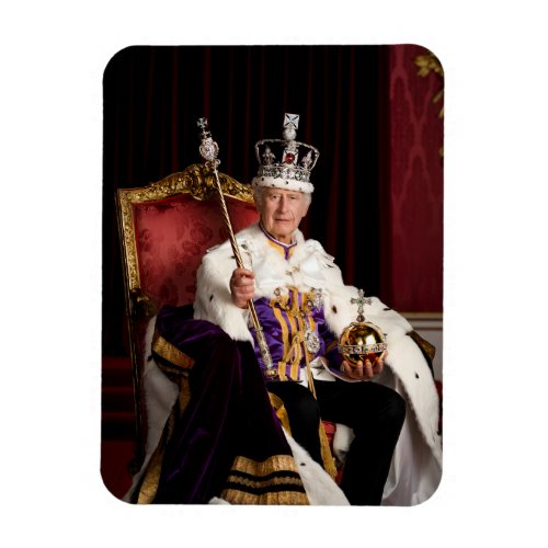 King Charles III Buckingham Palace portrait Magnet