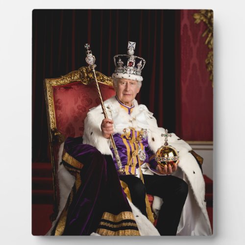 King Charles III Buckingham Palace portrait Plaque