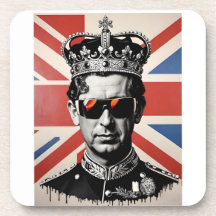 king Charles iii coaster union jack