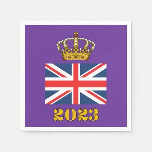 King Charles III Coronation 2023 UK British Crown  Napkins