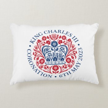 King Charles Iii Coronation Accent Pillow by SunshineDazzle at Zazzle