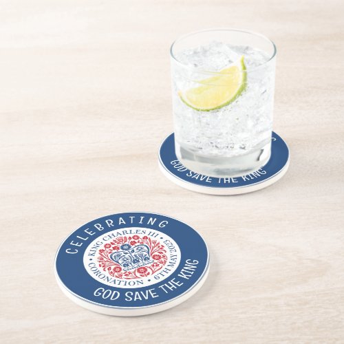 KING CHARLES III Coronation Blue Coaster