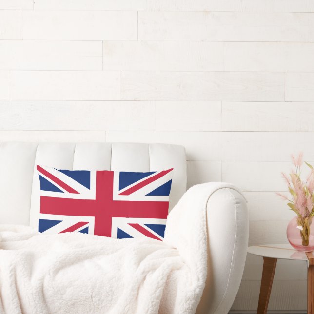 King Charles III Coronation, British Flag Lumbar Pillow (Couch)