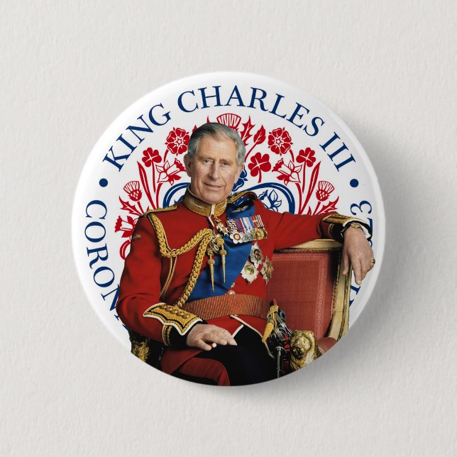King Charles III Coronation Button (Front)