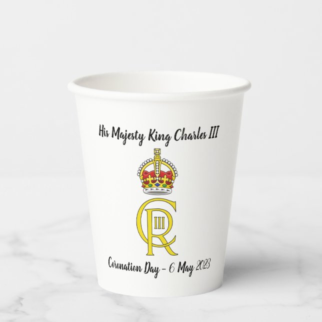 King Charles III Coronation commemorate paper cup (Front)