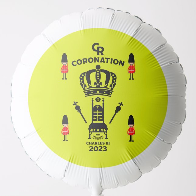 King Charles III Coronation Commemorative Souvenir Balloon (Front)