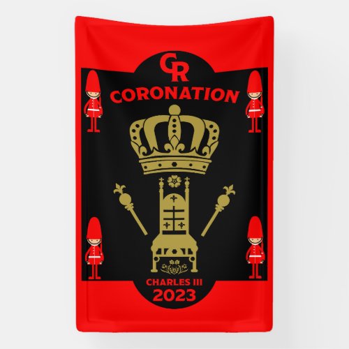 King Charles III Coronation Commemorative Souvenir Banner