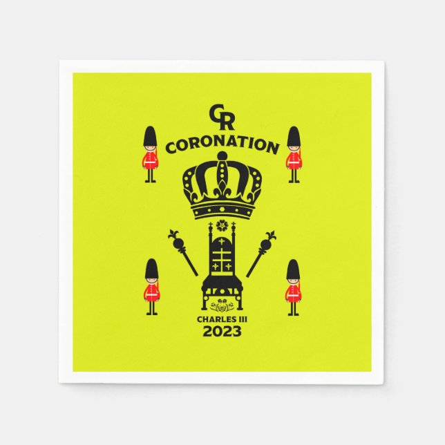 King Charles III Coronation Commemorative Souvenir Napkins (Front)