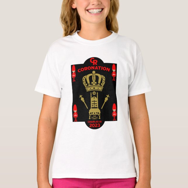King Charles III Coronation Commemorative Souvenir T-Shirt (Front)