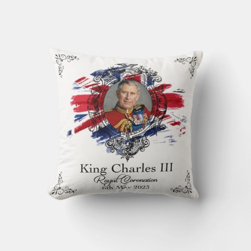 King Charles III Coronation Cushion  Pillow