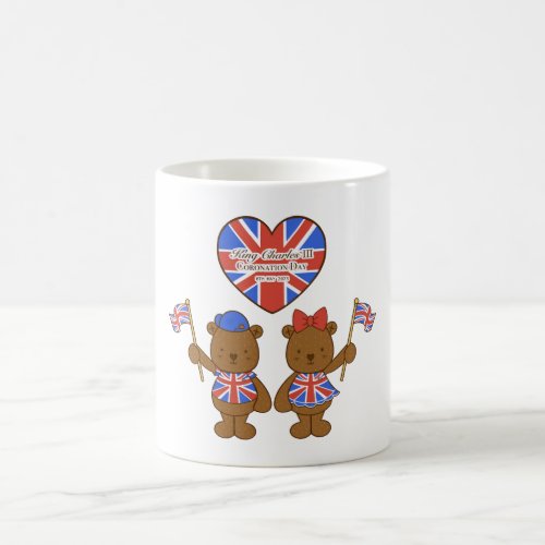 King Charles III Coronation Day 2023 Teddy Bear Coffee Mug