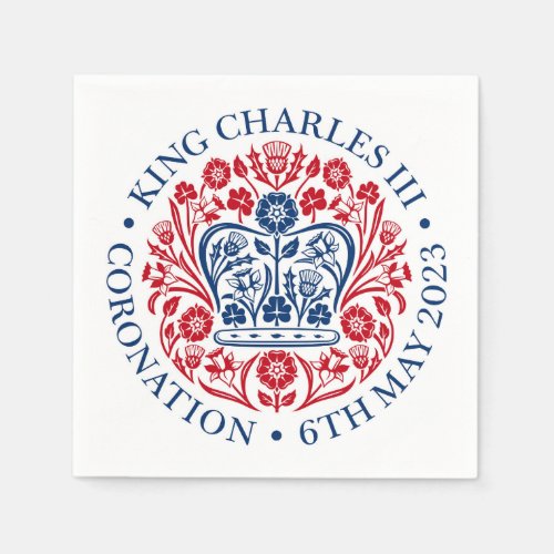 King Charles III Coronation Emblem Paper Napkins