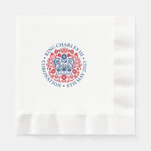 King Charles III Coronation Emblem, Royal Party Napkins