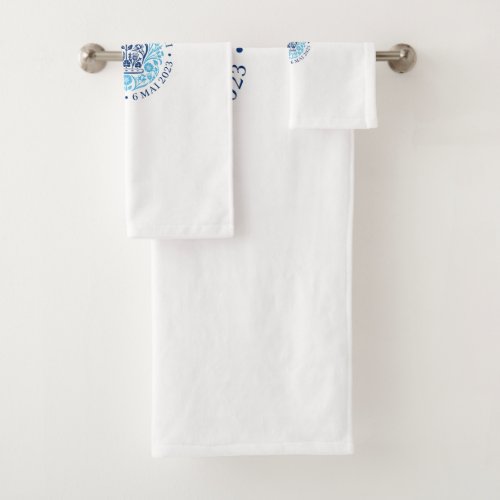 King Charles III Coronation Emblem Royal Souvenir Bath Towel Set