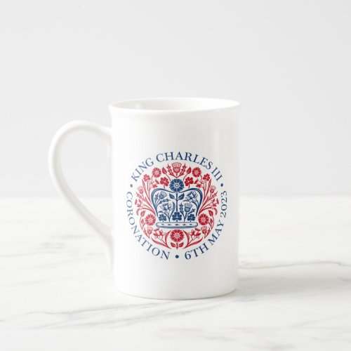 King Charles III Coronation Emblem Royal Souvenir Bone China Mug