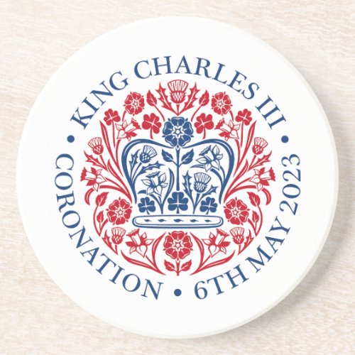 King Charles III Coronation Emblem Royal Souvenir Coaster