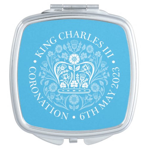 King Charles III Coronation Emblem Royal Souvenir Compact Mirror
