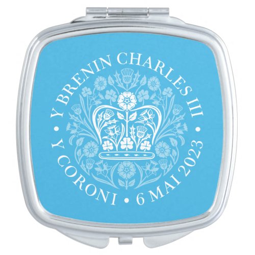 King Charles III Coronation Emblem Royal Souvenir Compact Mirror