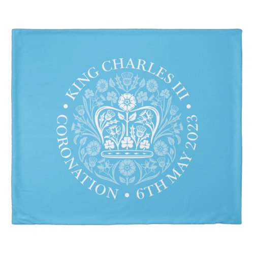 King Charles III Coronation Emblem Royal Souvenir Duvet Cover