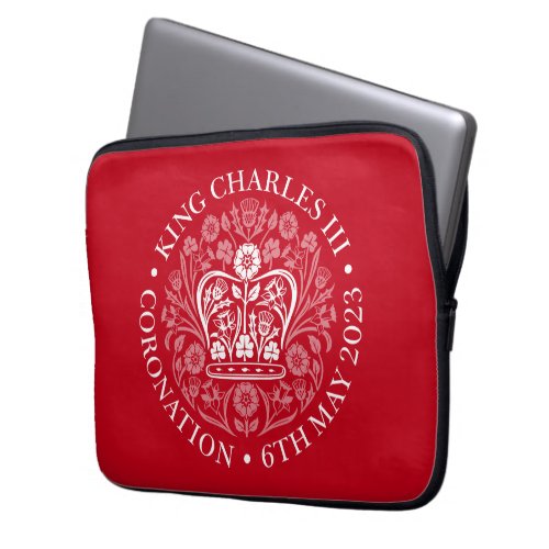 King Charles III Coronation Emblem Royal Souvenir Laptop Sleeve
