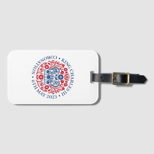 King Charles III Coronation Emblem Royal Souvenir Luggage Tag