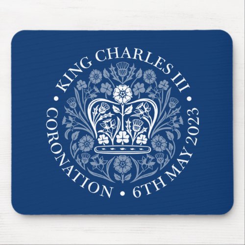 King Charles III Coronation Emblem Royal Souvenir Mouse Pad