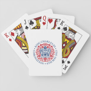 King Charles III Coronation Emblem, Royal Souvenir Playing Cards