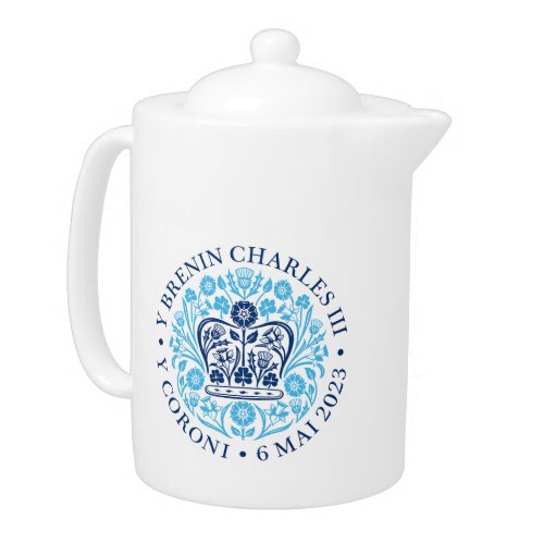 King Charles III Coronation Emblem Royal Souvenir Teapot