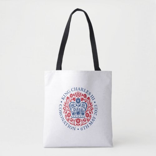 King Charles III Coronation Emblem Royal Souvenir Tote Bag