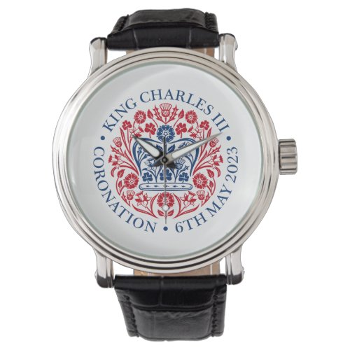 King Charles III Coronation Emblem Royal Souvenir Watch