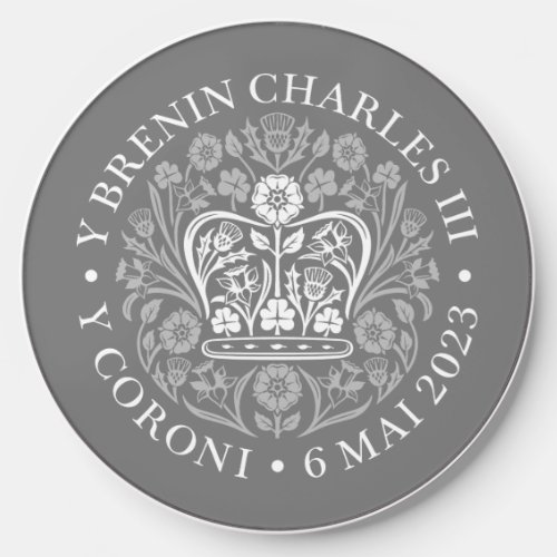 King Charles III Coronation Emblem Royal Souvenir Wireless Charger