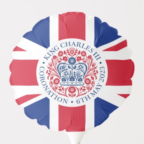 King Charles III Coronation Emblem  Union Flag Balloon