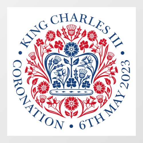 King Charles III Coronation Emblem Window Cling