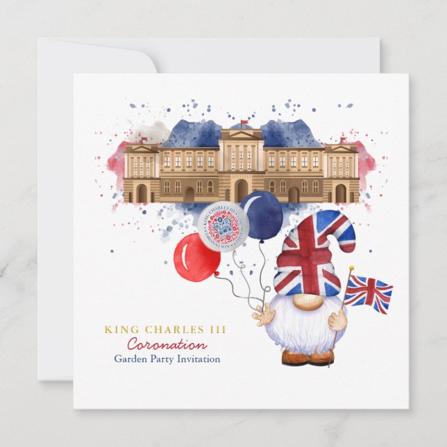 King Charles III Coronation Fun Customized Party Invitation (Front)