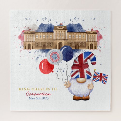 King Charles III Coronation Fun Patriotic Custom Jigsaw Puzzle