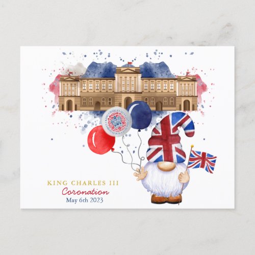 King Charles III Coronation Fun Patriotic Custom Postcard