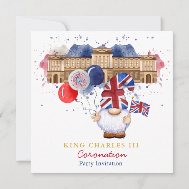 King Charles III Coronation Fun Personalized Invitation (Front)