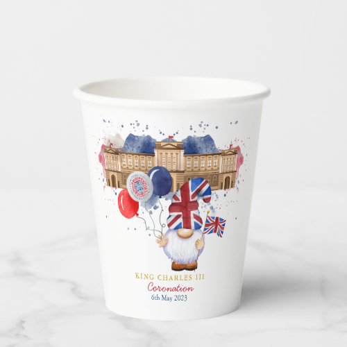 King Charles III Coronation Fun Personalized Paper Cups
