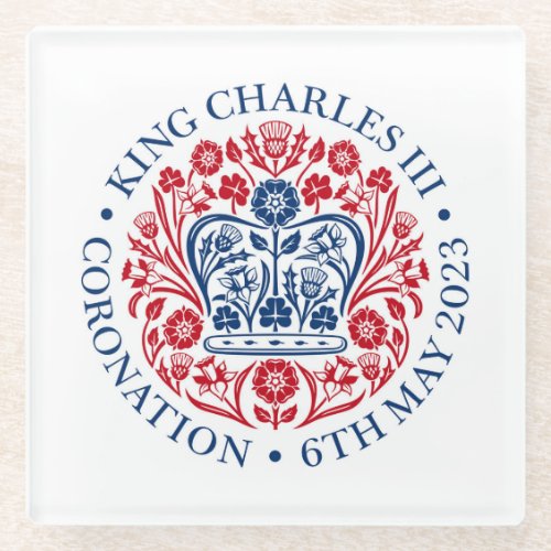 King Charles III Coronation Glass Coaster